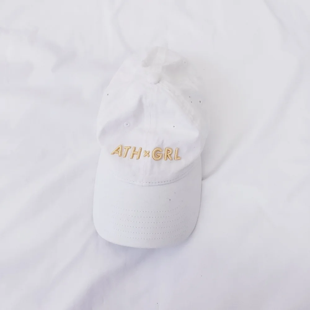 Athleta Girl White Baseball Cap Trucker Hat OSFM